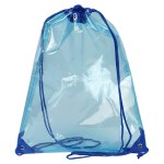 Diamond Clear TPU Drawstring Backpack - Blue Diamond Clear TPU Drawstring Backpack - Blue