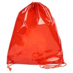 Diamond Clear TPU Drawstring Backpack - Red Diamond Clear TPU Drawstring Backpack - Red