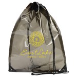 Diamond Clear TPU Drawstring Backpack - Smoke Diamond Clear TPU Drawstring Backpack - Smoke