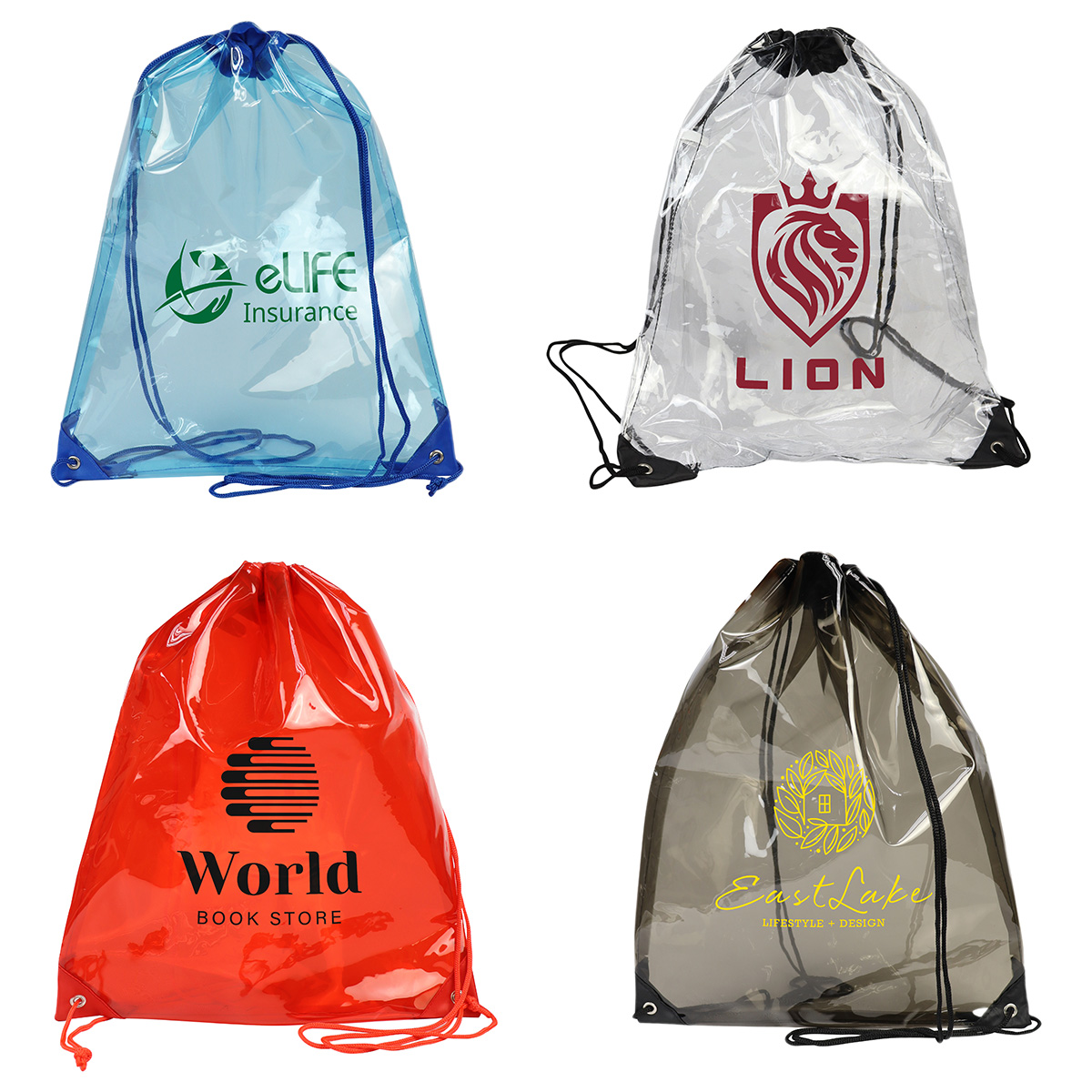 Diamond Clear TPU Drawstring Backpack 1