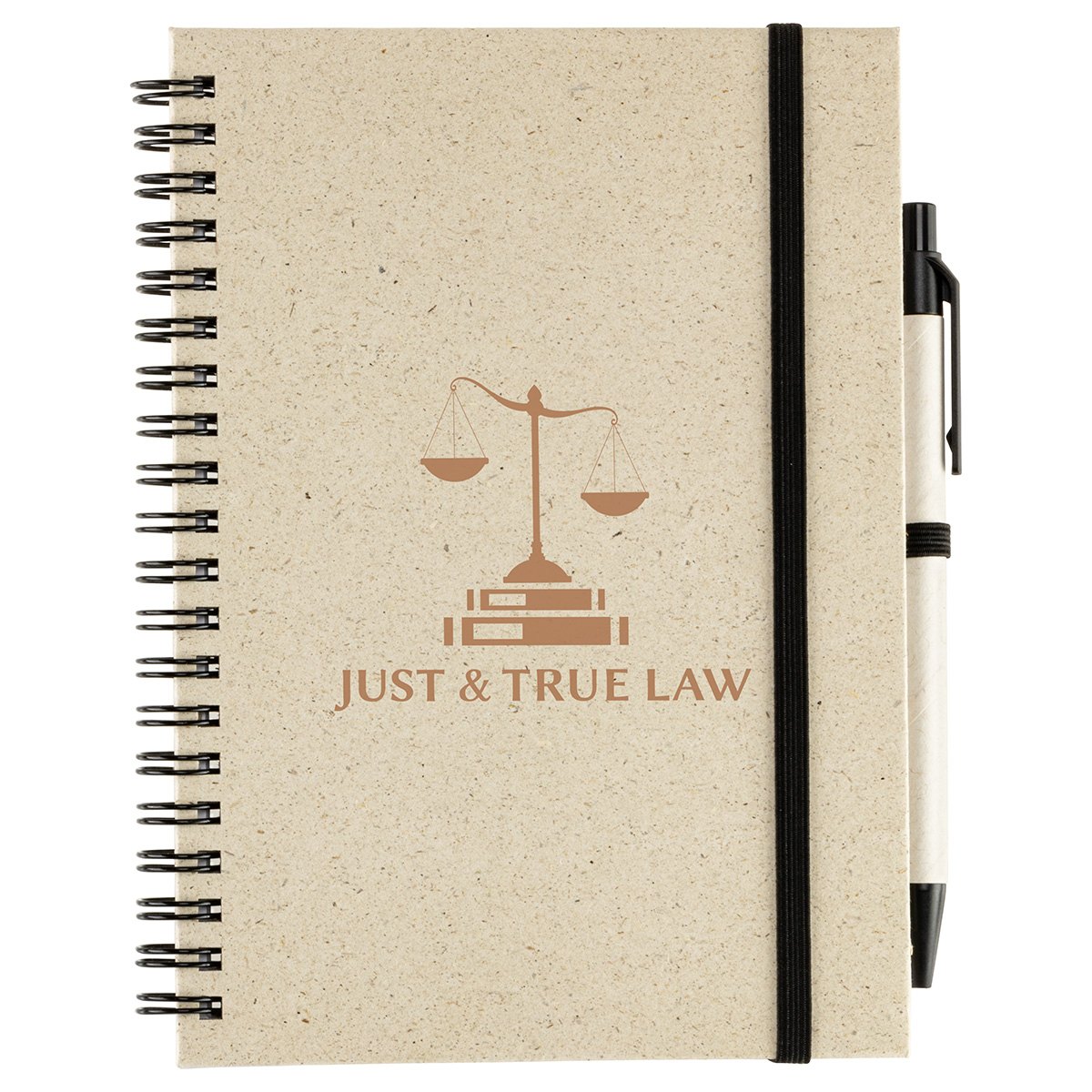 Prairie Fragrant Grass Recycled Spiral Notebook with Pen 1
