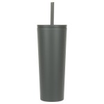 Bradford 24 oz Vacuum Insulated Stainless Steel Tumbler with Straw - Cool Gray Bradford 24 oz Vacuum Insulated Stainless Steel Tumbler with Straw - Cool Gray