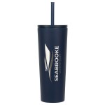 Bradford 24 oz Vacuum Insulated Stainless Steel Tumbler with Straw - Navy Blue Bradford 24 oz Vacuum Insulated Stainless Steel Tumbler with Straw - Navy Blue