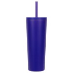 Bradford 24 oz Vacuum Insulated Stainless Steel Tumbler with Straw - Purple Bradford 24 oz Vacuum Insulated Stainless Steel Tumbler with Straw - Purple