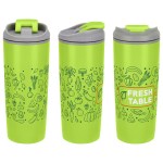 Olympia 17 oz Stainless Steel/Polypropylene Tumbler with Flip Top Lid - Lime Green Olympia 17 oz Stainless Steel/Polypropylene Tumbler with Flip Top Lid - Lime Green