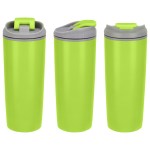 Olympia 17 oz Stainless Steel/Polypropylene Tumbler with Flip Top Lid - Lime Green Olympia 17 oz Stainless Steel/Polypropylene Tumbler with Flip Top Lid - Lime Green