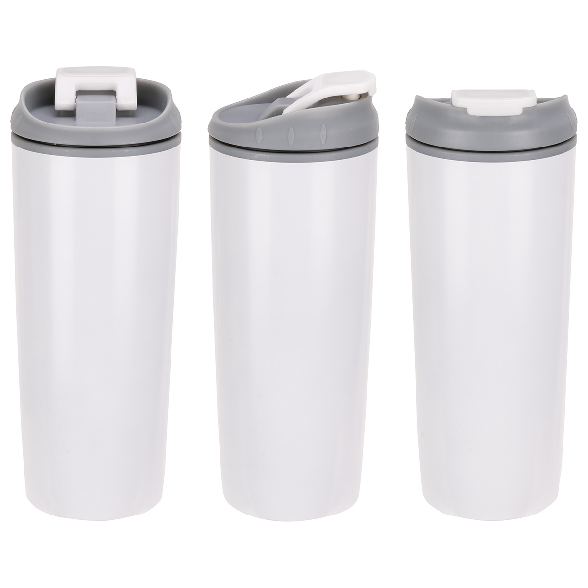 Olympia 17 oz Stainless Steel/Polypropylene Tumbler with Flip Top Lid 1