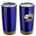 York 20 oz Stainless Steel/Polypropylene Tumbler with Cork Base - Royal Blue York 20 oz Stainless Steel/Polypropylene Tumbler with Cork Base - Royal Blue