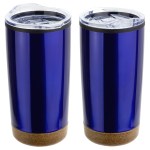 York 20 oz Stainless Steel/Polypropylene Tumbler with Cork Base - Royal Blue York 20 oz Stainless Steel/Polypropylene Tumbler with Cork Base - Royal Blue