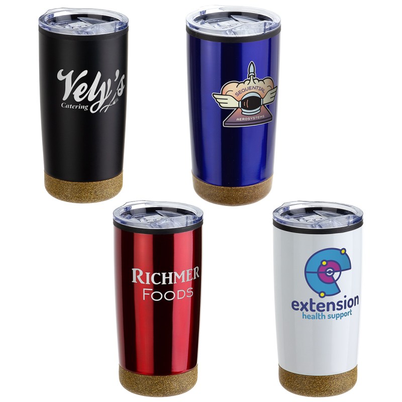 York 20 oz Stainless Steel/Polypropylene Tumbler with Cork Base 1 York 20 oz Stainless Steel/Polypropylene Tumbler with Cork Base 1