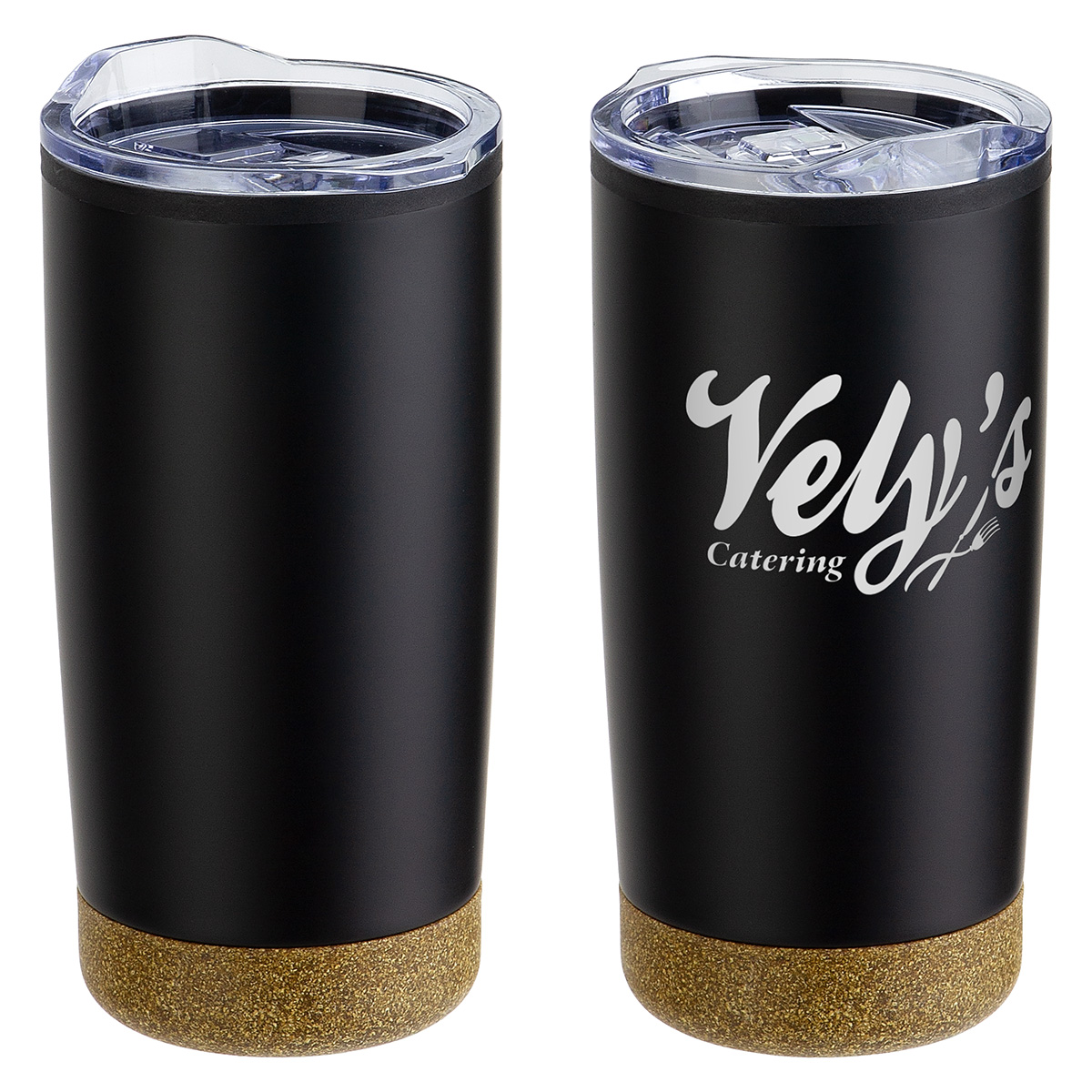 York 20 oz Stainless Steel/Polypropylene Tumbler with Cork Base 1