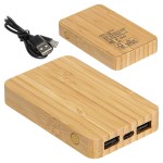 FSC® Bamboo 5000mAh Dual Port Power Bank with Wireless Charger 2 FSC® Bamboo 5000mAh Dual Port Power Bank with Wireless Charger 2