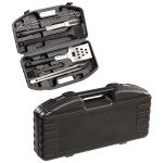 Highland 9-Piece Stainless Steel BBQ Set with Hardshell Case 2 Highland 9-Piece Stainless Steel BBQ Set with Hardshell Case 2