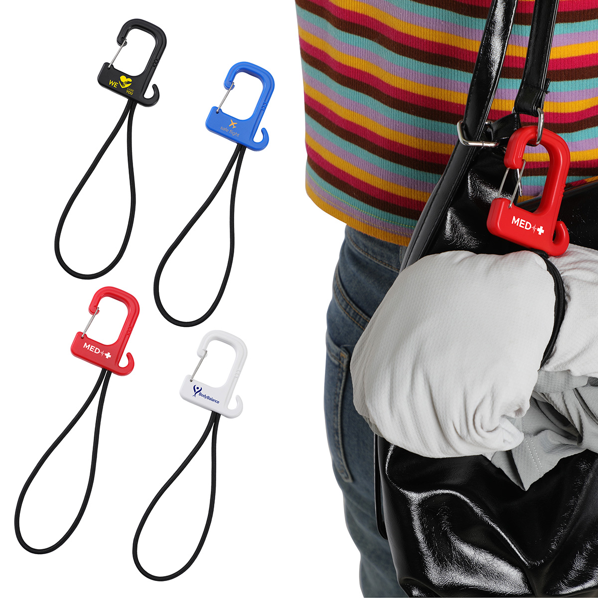 Swivel Clip Folding Bag Hanger 1