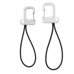 Swivel Clip Folding Bag Hanger - White Swivel Clip Folding Bag Hanger - White