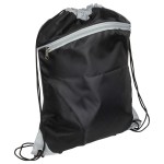 Cyclone Mesh Curve Polyester Drawstring Backpack - Black Cyclone Mesh Curve Polyester Drawstring Backpack - Black