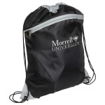 Cyclone Mesh Curve Polyester Drawstring Backpack - Black Cyclone Mesh Curve Polyester Drawstring Backpack - Black