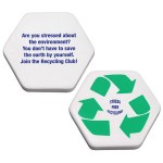Recycle Symbol Stress Reliever - White/Green Recycle Symbol Stress Reliever - White/Green