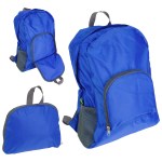 Trailblazer Collapsible Polyester Backpack - Blue Trailblazer Collapsible Polyester Backpack - Blue