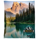 Silk Touch Sherpa Blanket 50" x 60" 420GSM - Full Color - White Silk Touch Sherpa Blanket 50" x 60" 420GSM - Full Color - White