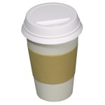To Go Coffee Cup Stress Reliever - White/Tan To Go Coffee Cup Stress Reliever - White/Tan
