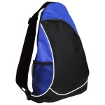 Natural Curve Non-Woven/Polyester Sling Backpack - Blue/Black Natural Curve Non-Woven/Polyester Sling Backpack - Blue/Black