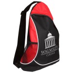 Natural Curve Non-Woven/Polyester Sling Backpack - Red/Black Natural Curve Non-Woven/Polyester Sling Backpack - Red/Black