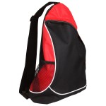 Natural Curve Non-Woven/Polyester Sling Backpack - Red/Black Natural Curve Non-Woven/Polyester Sling Backpack - Red/Black