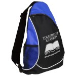 Natural Curve Non-Woven/Polyester Sling Backpack - Blue/Black Natural Curve Non-Woven/Polyester Sling Backpack - Blue/Black