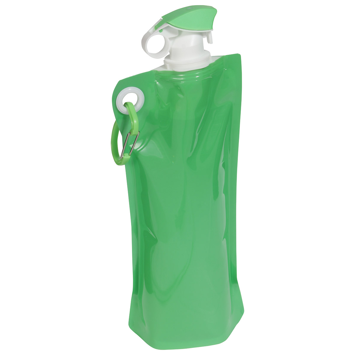 Flip Top Foldable Water Bottle with Carabiner 1