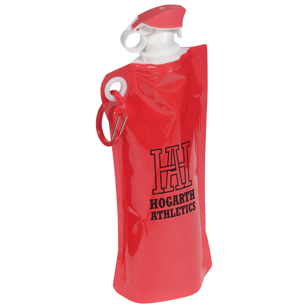 Flip Top Foldable Water Bottle with Carabiner 1