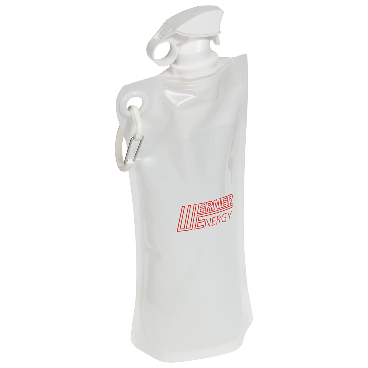 Flip Top Foldable Water Bottle with Carabiner 1