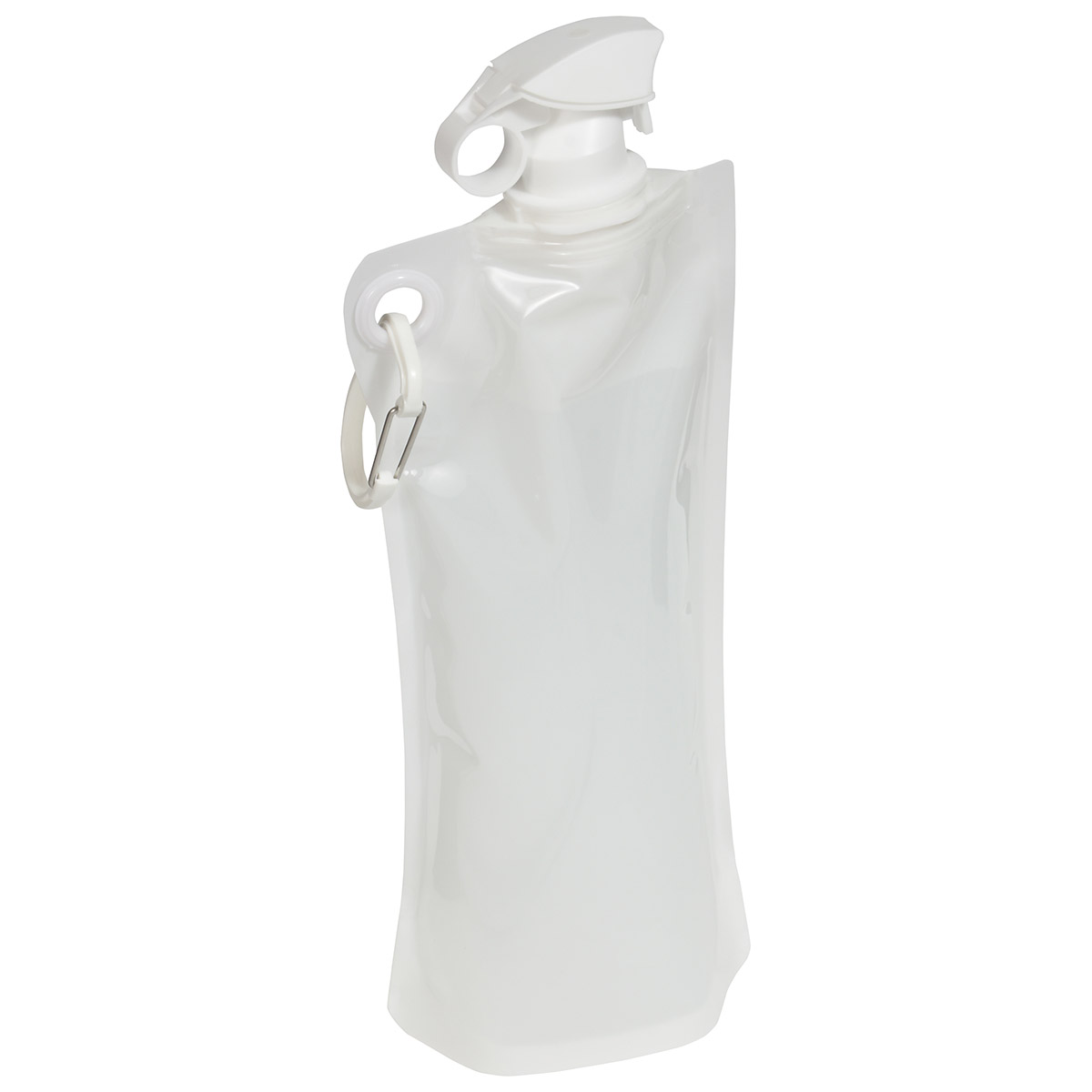 Flip Top Foldable Water Bottle with Carabiner 1