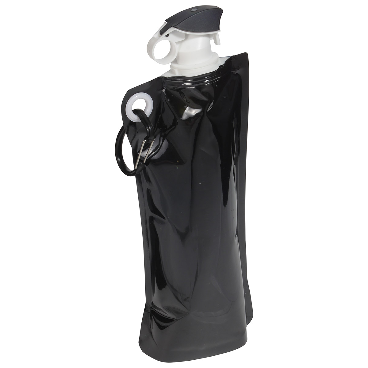 Flip Top Foldable Water Bottle with Carabiner 1