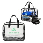 Gem Clear PVC Zippered Bag with Easy-Access Shoe Compartment 1 Gem Clear PVC Zippered Bag with Easy-Access Shoe Compartment 1