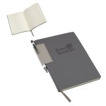 Charter Textured Softcover Journal with Pen - Gray Charter Textured Softcover Journal with Pen - Gray