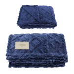 Legacy 280GSM RPET Sherpa Fleece Blanket - Navy blue Legacy 280GSM RPET Sherpa Fleece Blanket - Navy blue