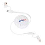 Mach 4-in-1 100W PD 39" Retractable Charging Cable - White Mach 4-in-1 100W PD 39" Retractable Charging Cable - White