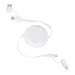 Mach 4-in-1 100W PD 39" Retractable Charging Cable - White Mach 4-in-1 100W PD 39" Retractable Charging Cable - White