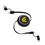 Mach 4-in-1 100W PD 39" Retractable Charging Cable - Black Mach 4-in-1 100W PD 39" Retractable Charging Cable - Black