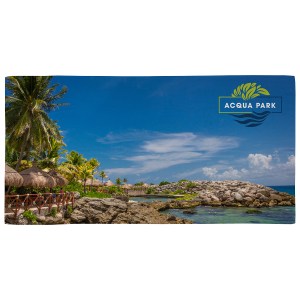 Seaside Full-Color 30" x 60" Waffle Microfiber Beach Towel 1 Seaside Full-Color 30" x 60" Waffle Microfiber Beach Towel 1