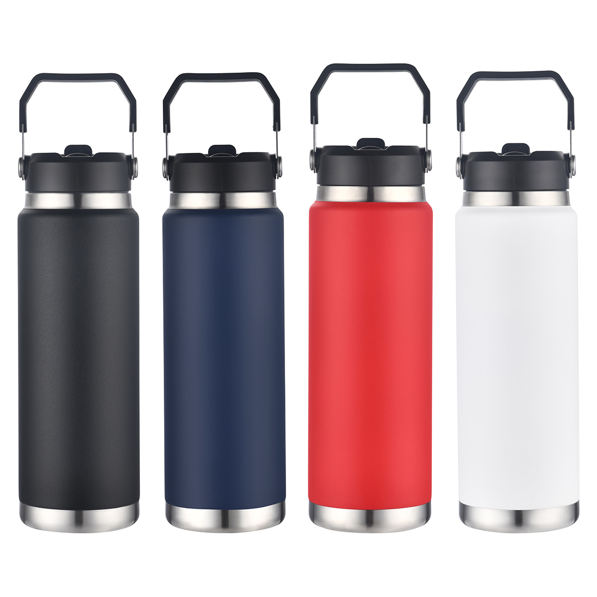 Senago 30 oz Vacuum Insulated Stainless Steel Bottle with Build-in Straw 1