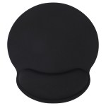 Crest Non-Slip Mouse Pad with Foam Wrist Rest - Black Crest Non-Slip Mouse Pad with Foam Wrist Rest - Black