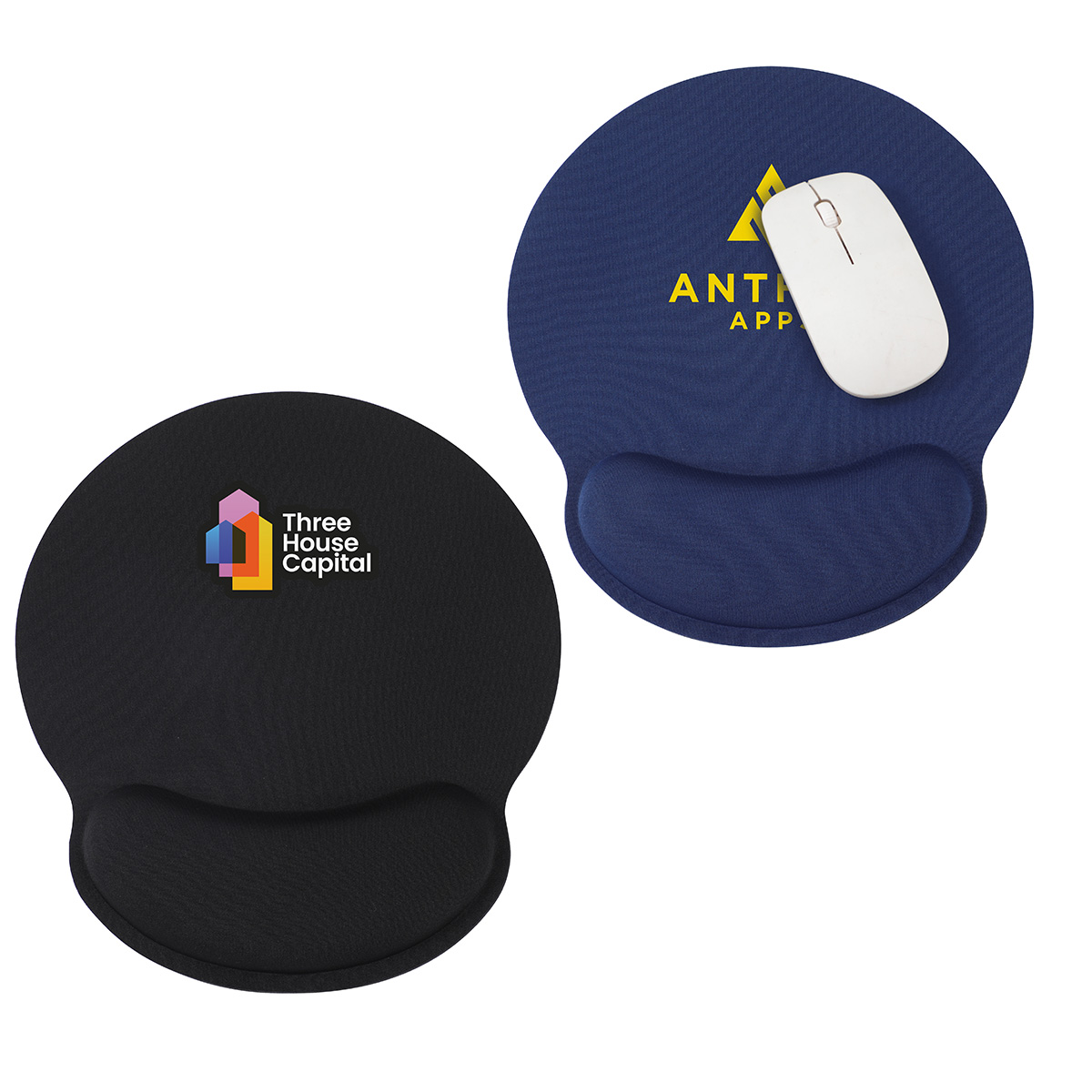 Crest Non-Slip Mouse Pad with Foam Wrist Rest 1