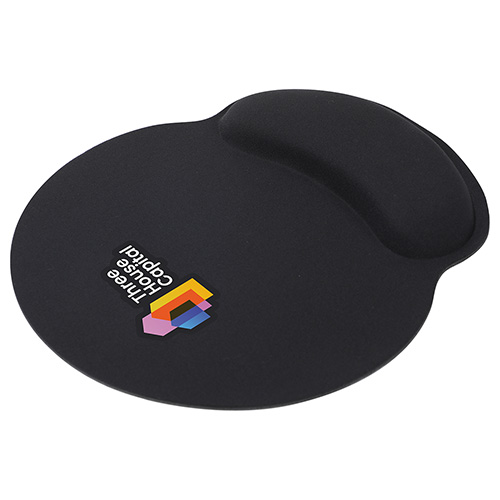 Crest Non-Slip Mouse Pad with Foam Wrist Rest 1