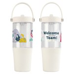 Harbor 40 oz Recycled Tumbler with Straw - White Harbor 40 oz Recycled Tumbler with Straw - White