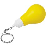 Lightbulb Stress Reliever Key Chain - Yellow/White Lightbulb Stress Reliever Key Chain - Yellow/White