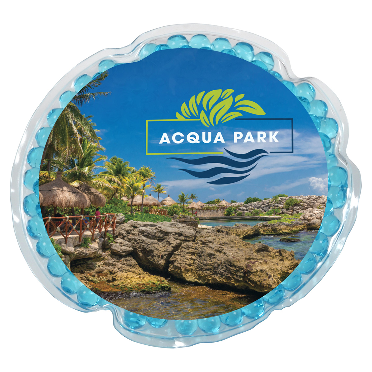 Full-Color Round Aqua Pearls™ Hot/Cold Pack 1