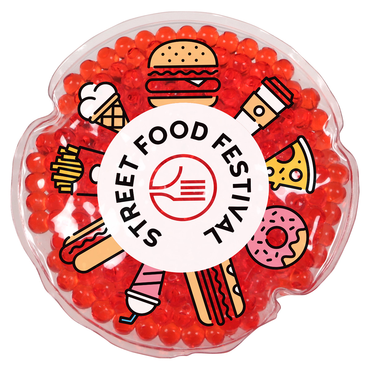 Full-Color Round Aqua Pearls™ Hot/Cold Pack 1