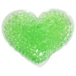 Full Color Large Heart Aqua Pearls™ Hot/Cold Pack - Green Full Color Large Heart Aqua Pearls™ Hot/Cold Pack - Green